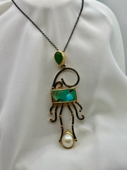 Turquoise & Pearl Captured